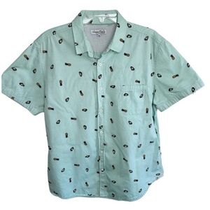 Sovereign Code Pineapple Button Down S/S Graphic Print Shirt Mens XL Hawaiian